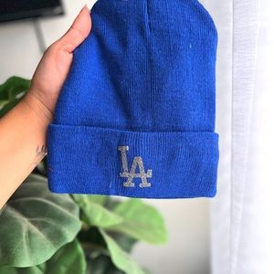 blue beanie